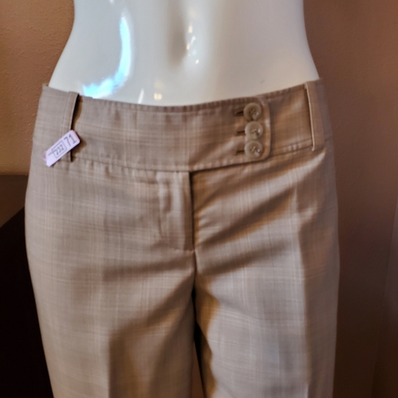 Ann Taylor Pants & Jumpsuits Ann Taylor Margo Taupe Plaid Cuffed